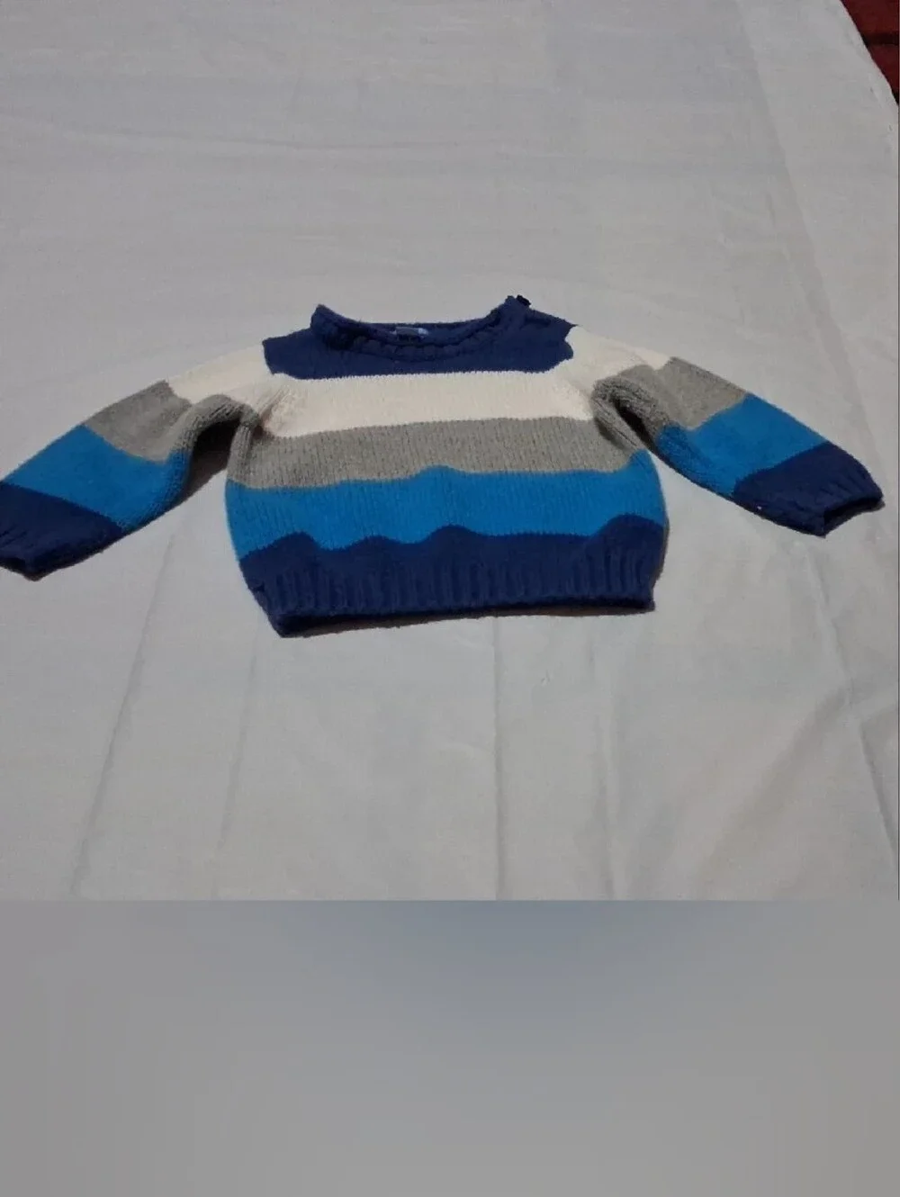 The Children's Place Navy and Cream Striped Knit Top